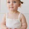 Organic Cotton Modal Singlet - Milk
