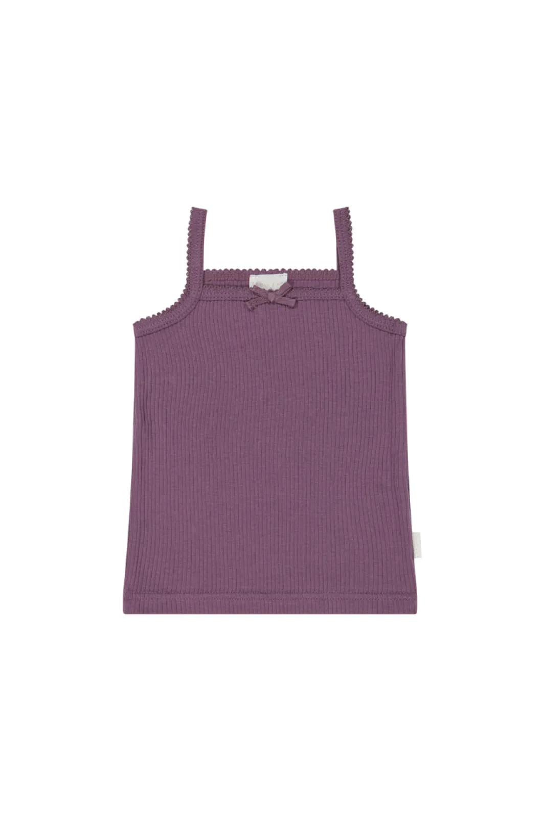 Organic Cotton Modal Singlet - Elderberry