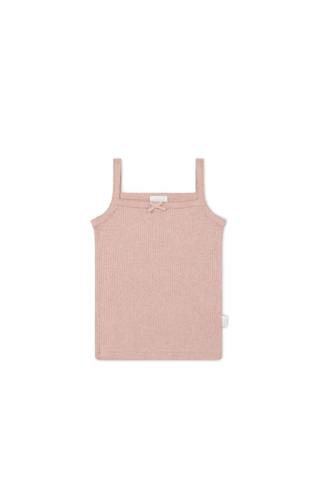 Organic Cotton Modal Singlet - Peony Marle