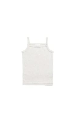 Organic Cotton Modal Singlet - Oatmeal Marle