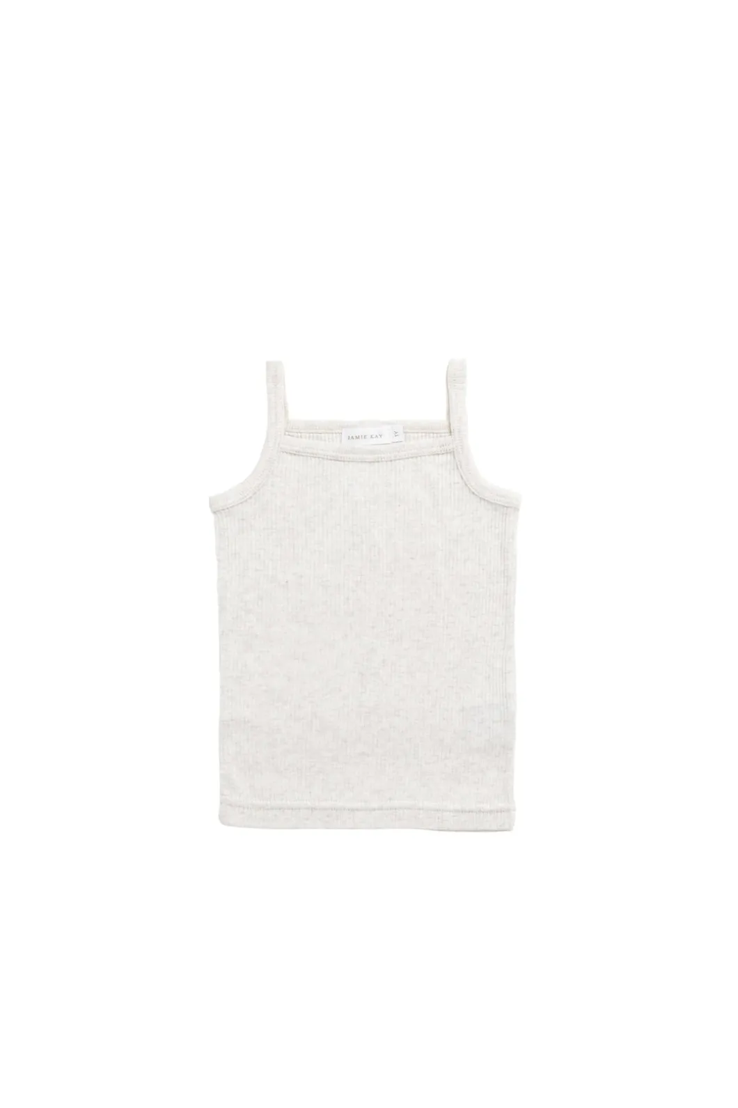 Organic Cotton Modal Singlet - Oatmeal Marle