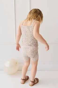 Organic Cotton Modal Singlet - Amber Eggnog