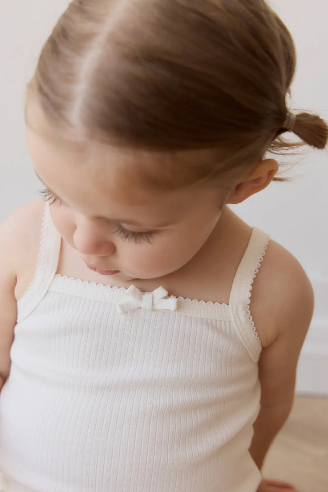 Organic Cotton Modal Singlet - Milk