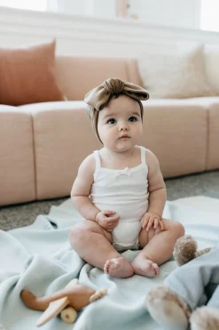 Organic Cotton Modal Singlet Bodysuit  - Milk