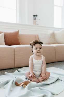 Organic Cotton Modal Singlet Bodysuit  - Milk