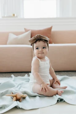 Organic Cotton Modal Singlet Bodysuit  - Milk