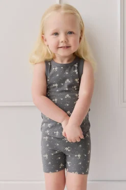 Organic Cotton Molly Singlet - Lulu Bloom Lava