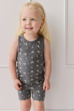 Organic Cotton Molly Singlet - Lulu Bloom Lava