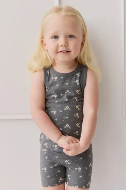Organic Cotton Molly Singlet - Lulu Bloom Lava