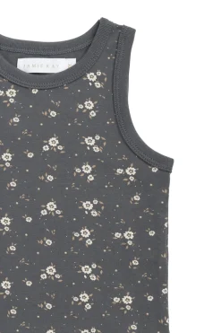 Organic Cotton Molly Singlet - Lulu Bloom Lava