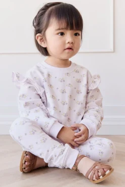 Organic Cotton Morgan Track Pant - Rose Floral Pink