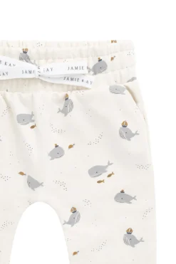 Organic Cotton Morgan Track Pant - Cloud Whales