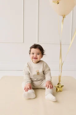 Organic Cotton Morgan Track Pant - Oatmeal Marle
