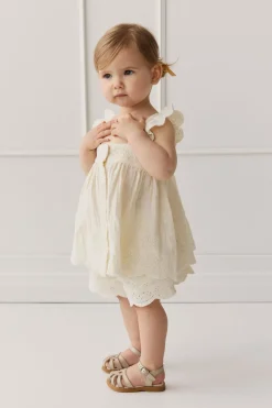 Organic Cotton Muslin Anja Top - Parchment