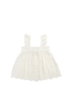 Organic Cotton Muslin Anja Top - Parchment