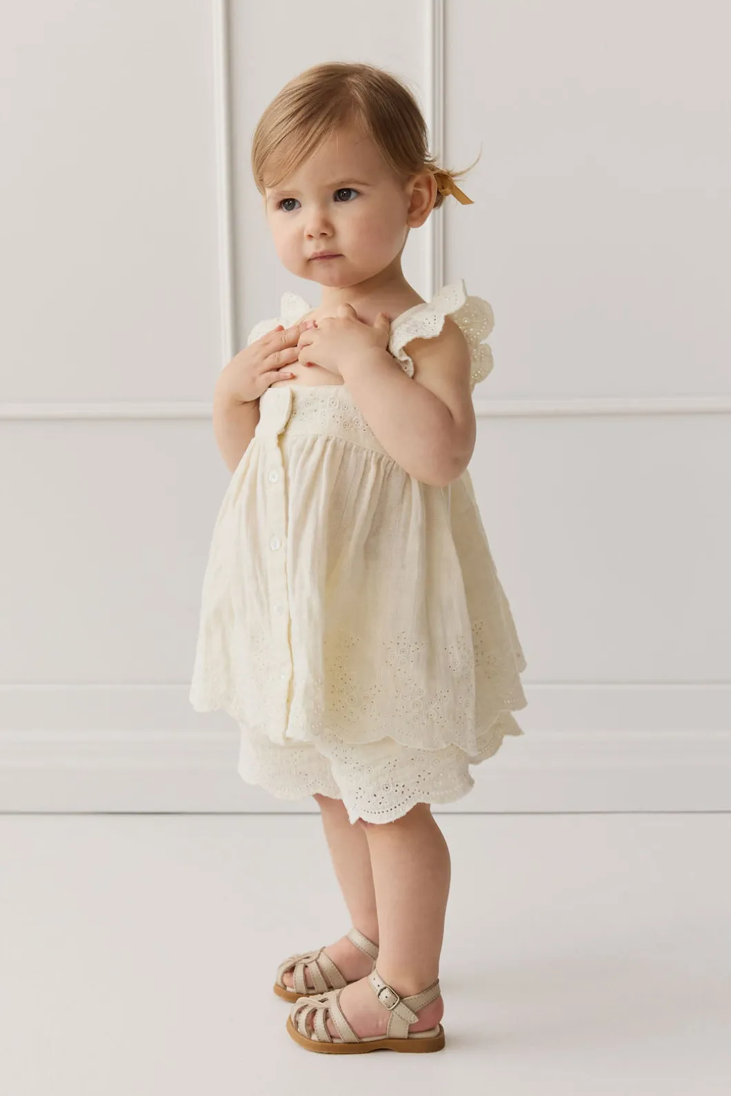 Organic Cotton Muslin Anja Short - Parchment