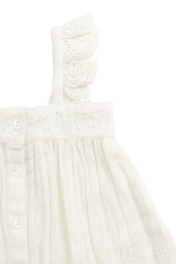 Organic Cotton Muslin Anja Top - Parchment