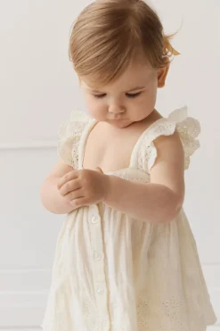 Organic Cotton Muslin Anja Top - Parchment