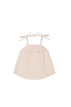 Organic Cotton Muslin Arielle Top - Ballet Pink