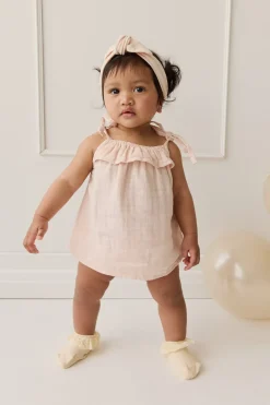 Organic Cotton Muslin Arielle Top - Ballet Pink