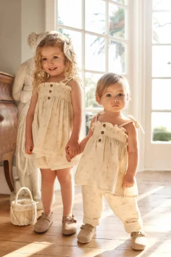 Organic Cotton Muslin Cordelia Pant - Pauline Chamomile