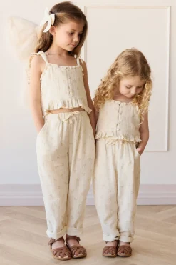 Organic Cotton Muslin Cordelia Pant - Pauline Chamomile