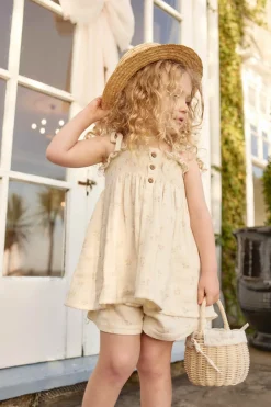 Organic Cotton Muslin Ellie Top - Pauline Chamomile