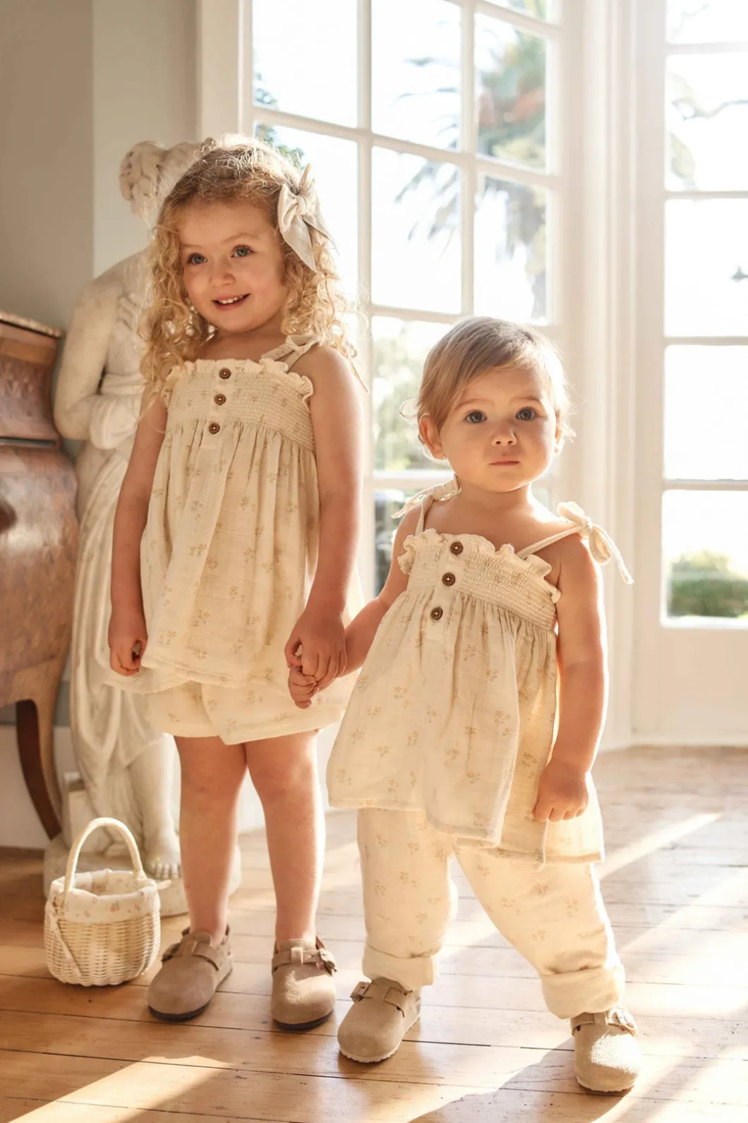 Organic Cotton Muslin Ellie Top - Pauline Chamomile