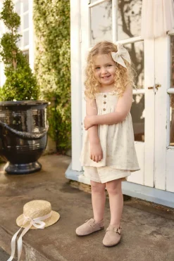 Organic Cotton Muslin Elodie Short - Pauline Chamomile