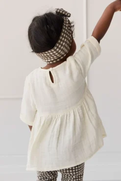 Organic Cotton Muslin Estelle Top - Parchment