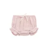Organic Cotton Muslin Frill Bloomer - Petite Heart Old Rose