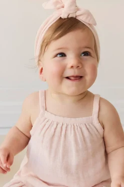 Organic Cotton Muslin Headband - Ballet Pink