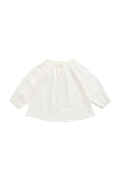 Organic Cotton Muslin Heather Blouse - Parchment