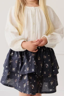 Organic Cotton Muslin Heather Blouse - Parchment