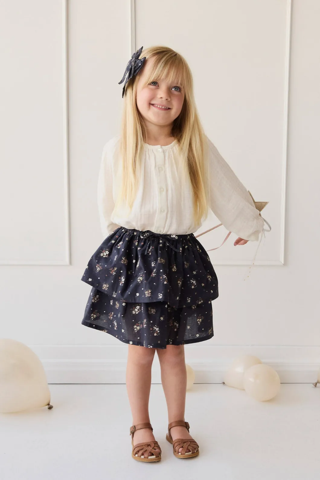 Organic Cotton Muslin Heather Blouse - Parchment