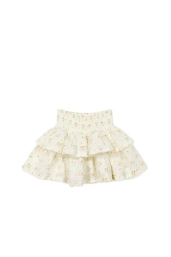 Organic Cotton Muslin Samantha Skirt - Nina Watercolour Floral