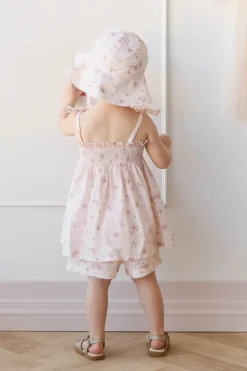 Organic Cotton Noelle Hat - Petite Fleur Soft Peony