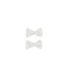 Organic Cotton Noelle 2pk Bow - Elodie Whisper White