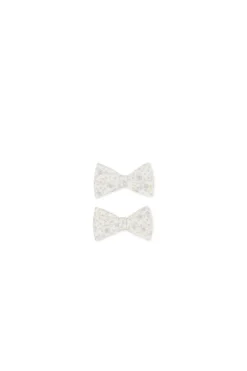 Organic Cotton Noelle 2pk Bow - Elodie Whisper White
