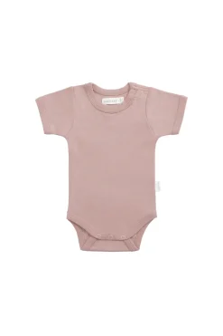 Organic Cotton Olsen Tee Bodysuit - Powder Pink
