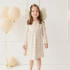 Organic Cotton Pixie Dress - Blueberry Field Raindrops