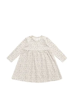 Organic Cotton Pixie Dress - Blueberry Field Raindrops