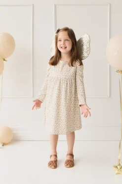 Organic Cotton Pixie Dress - Blueberry Field Raindrops