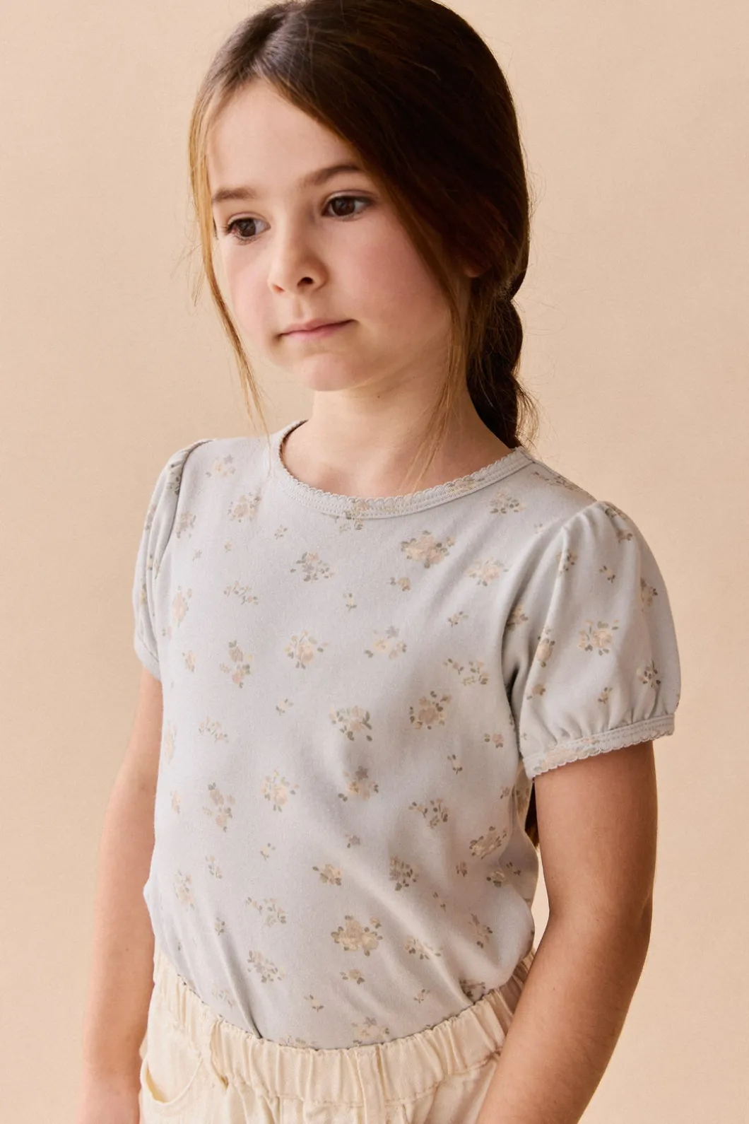 Organic Cotton Prarie Top - Petite Fleur Blue