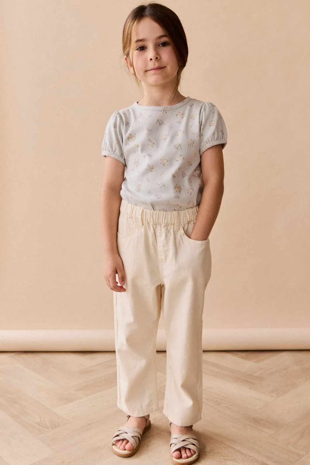 Organic Cotton Prarie Top - Petite Fleur Blue