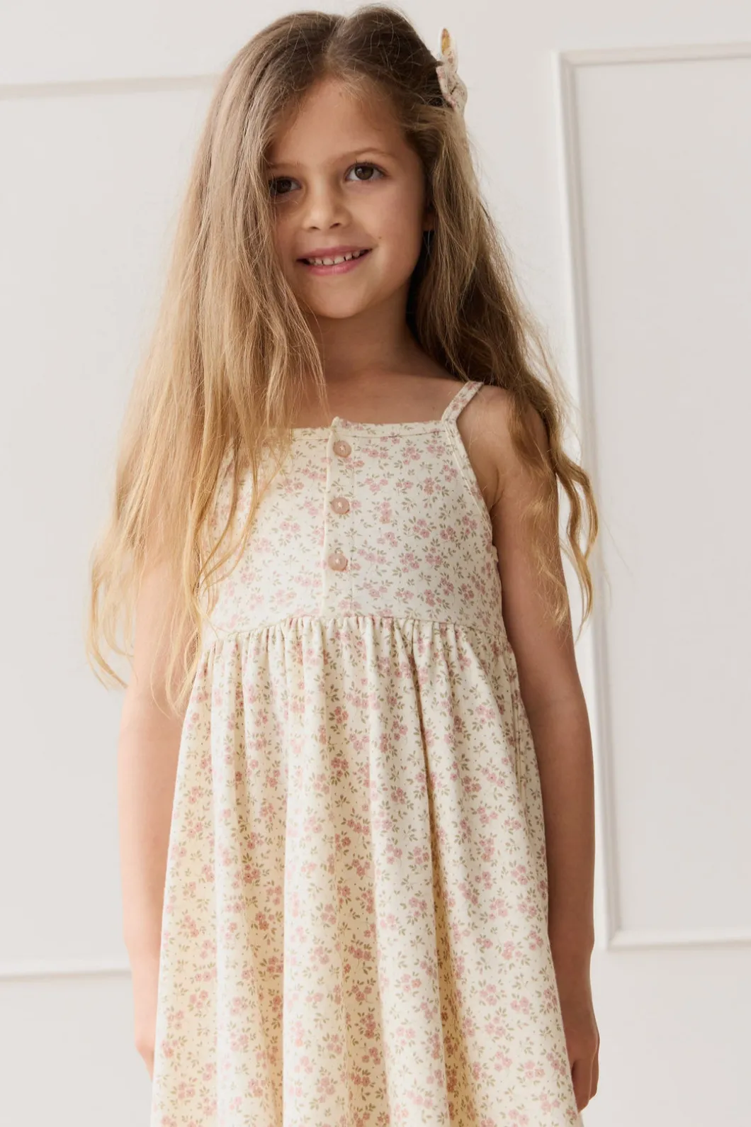 Organic Cotton Quinn Dress - Rosalie Field Blush