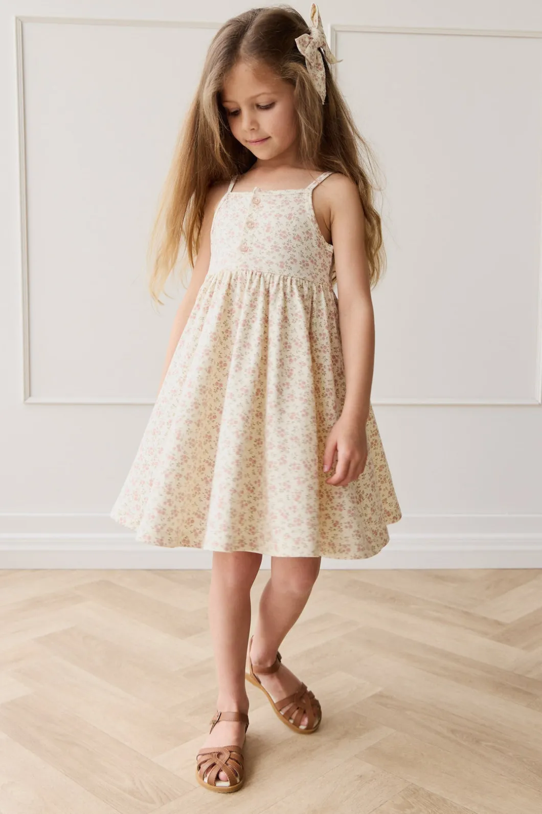 Organic Cotton Quinn Dress - Rosalie Field Blush