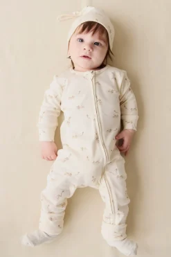 Organic Cotton Reese Zip Onepiece - Kitten and His Kites