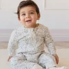 Organic Cotton Reese Zip Onepiece - Garden Bunnies Tofu