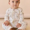 Organic Cotton Reese Zip Onepiece - Whales